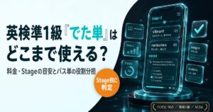 英検準1級「でた単」はどこまで使える?料金・Stageの目安とパス単の役割分担を解説した記事のアイキャッチ画像