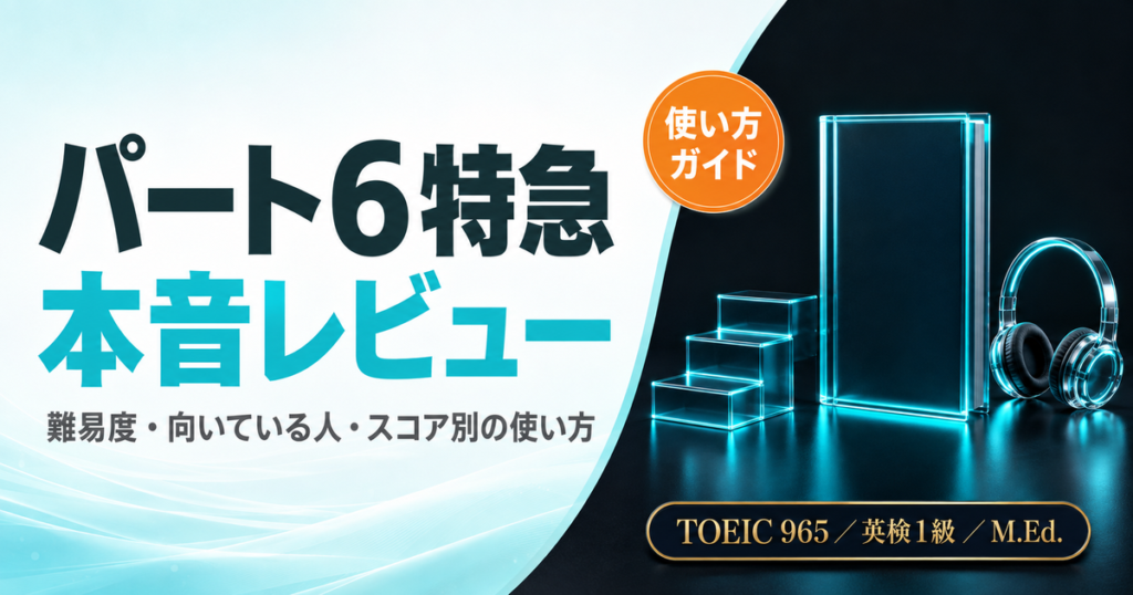 「TOEIC パート6特急 新形式ドリル」を解説した記事のアイキャッチ画像